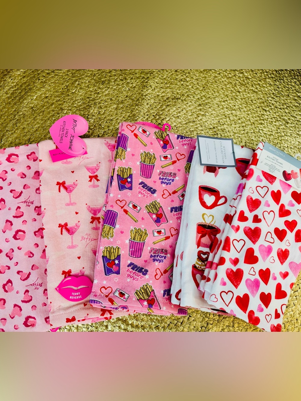 Kitchen Towels Pink / yellow Assorted Designs - Picture 10 of 10